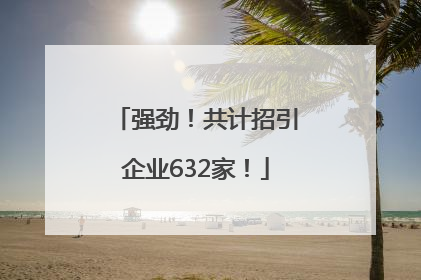 强劲！共计招引企业632家！