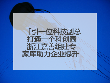 引一位科技副总 打通一个科创圈 浙江嘉善组建专家库助力企业提升自主创新能力