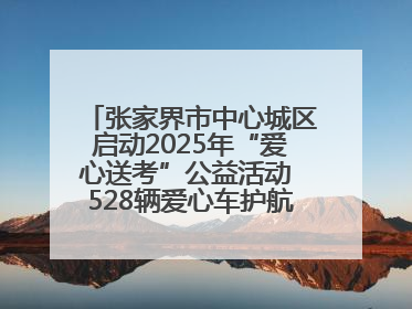 张家界市中心城区启动2025年“爱心送考”公益活动 528辆爱心车护航高考学子