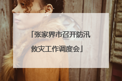 张家界市召开防汛救灾工作调度会