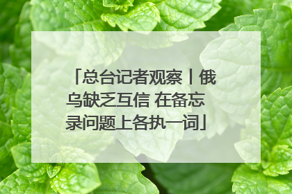 总台记者观察丨俄乌缺乏互信 在备忘录问题上各执一词