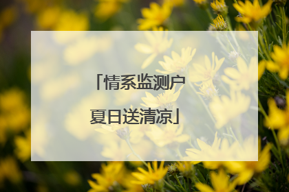 情系监测户 夏日送清凉