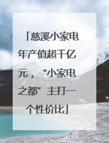 慈溪小家电年产值超千亿元，“小家电之都”主打一个性价比