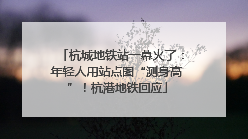 杭城地铁站一幕火了：年轻人用站点图“测身高”！杭港地铁回应