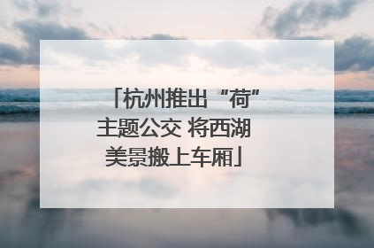 杭州推出“荷”主题公交 将西湖美景搬上车厢