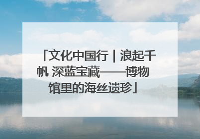 文化中国行｜浪起千帆 深蓝宝藏——博物馆里的海丝遗珍