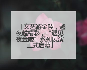 文艺游金陵，越夜越精彩，“遇见夜金陵”系列展演正式启幕