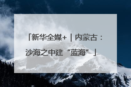 新华全媒+｜内蒙古：沙海之中建“蓝海”