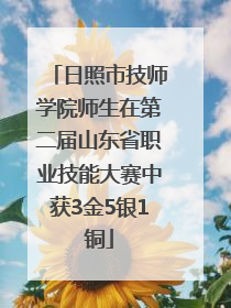日照市技师学院师生在第二届山东省职业技能大赛中获3金5银1铜
