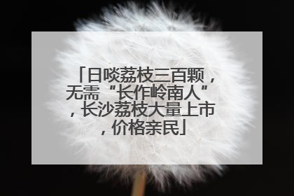 日啖荔枝三百颗，无需“长作岭南人”，长沙荔枝大量上市，价格亲民