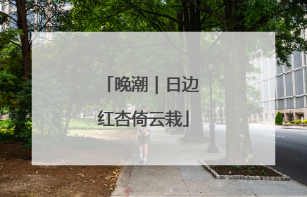 晚潮｜日边红杏倚云栽