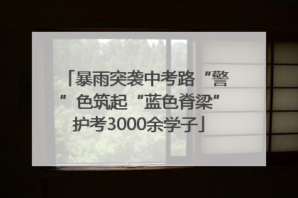 暴雨突袭中考路“警”色筑起“蓝色脊梁”护考3000余学子