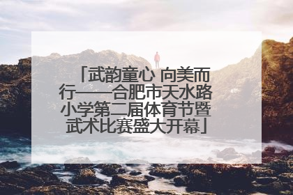 武韵童心 向美而行——合肥市天水路小学第二届体育节暨武术比赛盛大开幕