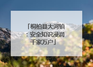桐柏县大河镇：安全知识浸润千家万户