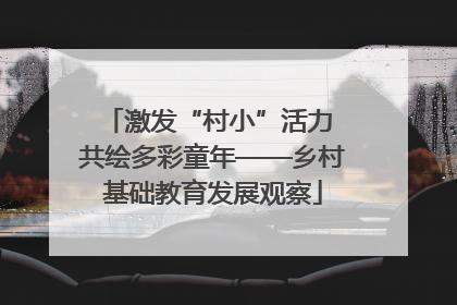 激发“村小”活力 共绘多彩童年——乡村基础教育发展观察