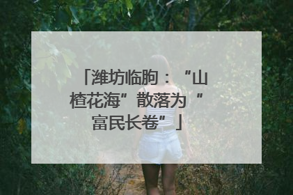 潍坊临朐：“山楂花海”散落为“富民长卷”