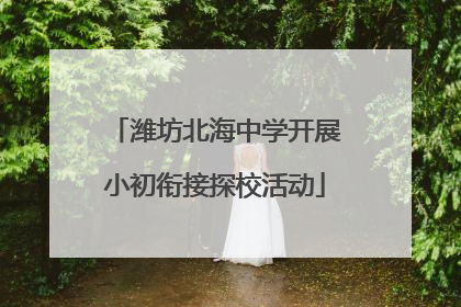 潍坊北海中学开展小初衔接探校活动