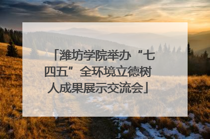 潍坊学院举办“七四五”全环境立德树人成果展示交流会