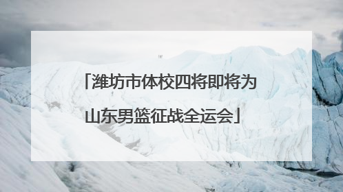 潍坊市体校四将即将为山东男篮征战全运会