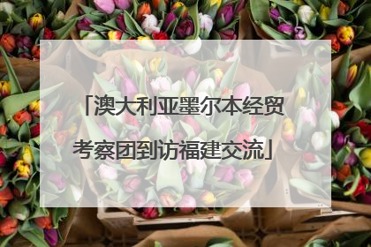 澳大利亚墨尔本经贸考察团到访福建交流