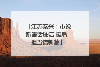江苏泰兴：市说新语话廉洁 挺膺担当谱新篇