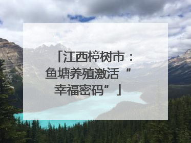 江西樟树市：鱼塘养殖激活“幸福密码”
