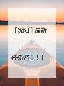 沈阳市最新任免名单！