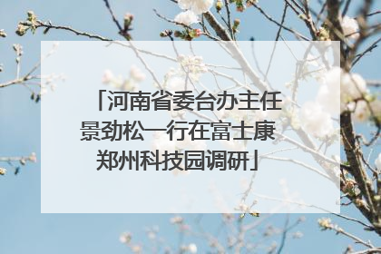 河南省委台办主任景劲松一行在富士康郑州科技园调研