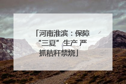 河南淮滨：保障“三夏”生产 严抓秸秆禁烧