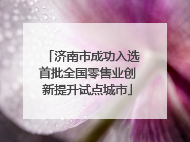 济南市成功入选首批全国零售业创新提升试点城市