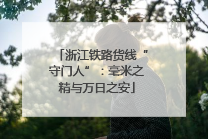 浙江铁路货线“守门人”：毫米之精与万日之安