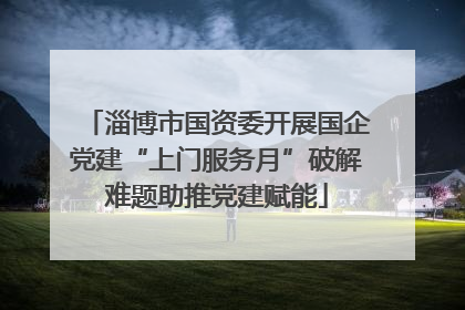 淄博市国资委开展国企党建“上门服务月”破解难题助推党建赋能