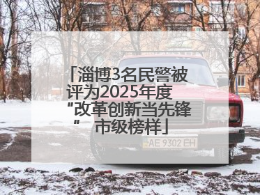 淄博3名民警被评为2025年度“改革创新当先锋” 市级榜样