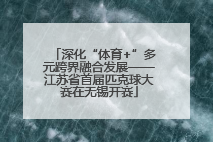 深化“体育+”多元跨界融合发展——江苏省首届匹克球大赛在无锡开赛