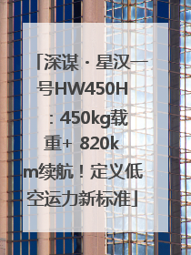 深谋・星汉一号HW450H：450kg载重+ 820km续航！定义低空运力新标准