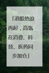 港股热浪再起，高瓴在消费、科技、医药同步加仓
