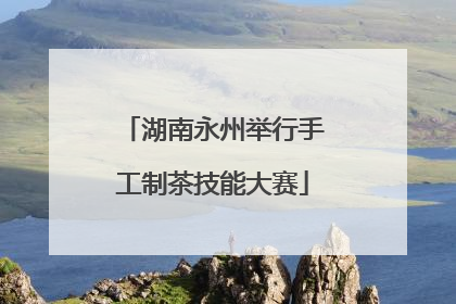 湖南永州举行手工制茶技能大赛