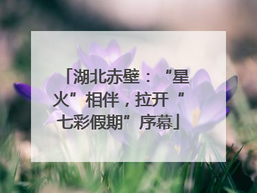湖北赤壁：“星火”相伴，拉开“七彩假期”序幕