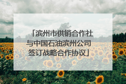 滨州市供销合作社与中国石油滨州公司签订战略合作协议