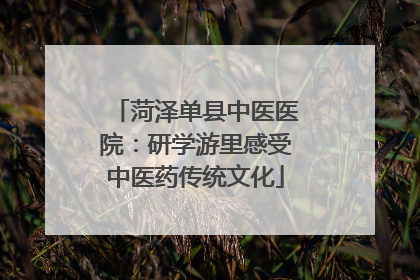 菏泽单县中医医院：研学游里感受中医药传统文化