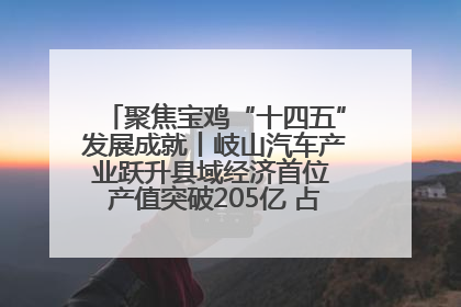 聚焦宝鸡“十四五”发展成就丨岐山汽车产业跃升县域经济首位 产值突破205亿 占规上工业75%