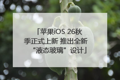 苹果iOS 26秋季正式上新 推出全新“液态玻璃”设计