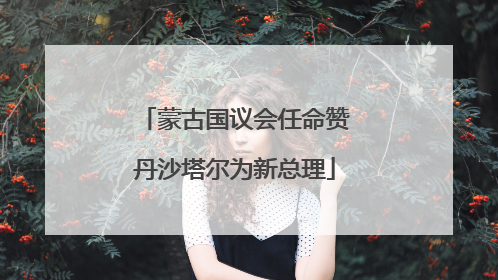 蒙古国议会任命赞丹沙塔尔为新总理