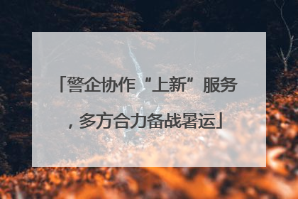 警企协作“上新”服务，多方合力备战暑运