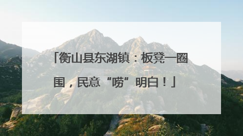 衡山县东湖镇：板凳一圈围，民意“唠”明白！