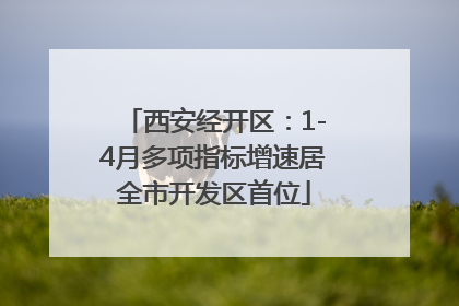西安经开区：1-4月多项指标增速居全市开发区首位