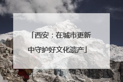 西安：在城市更新中守护好文化遗产