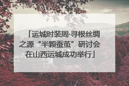 运城时装周·寻根丝绸之源“半颗蚕茧”研讨会在山西运城成功举行