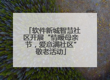 软件新城智慧社区开展“情暖母亲节，爱意满社区”敬老活动