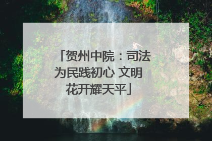 贺州中院：司法为民践初心 文明花开耀天平